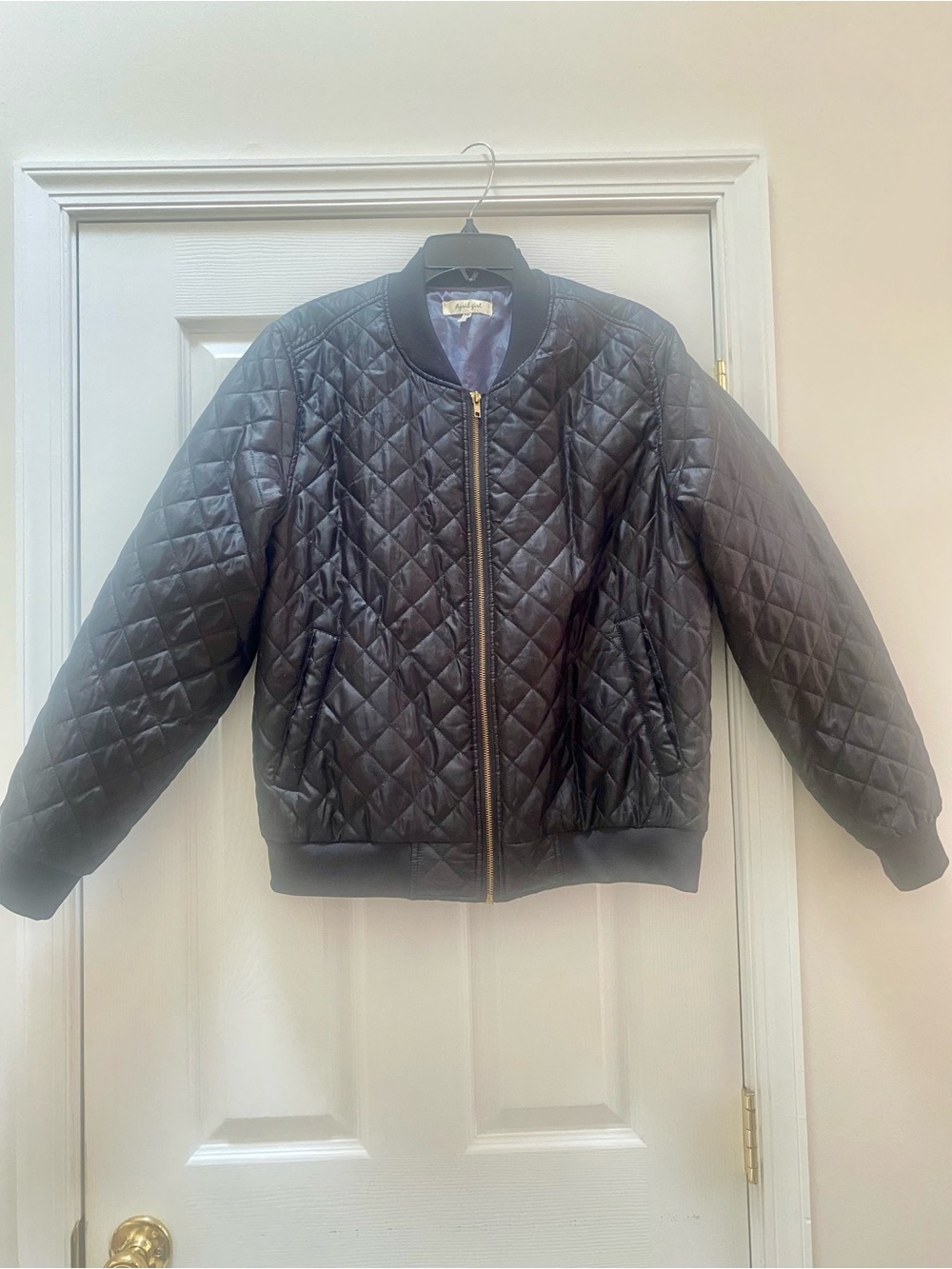 Quilted Bomber Jacket - Black